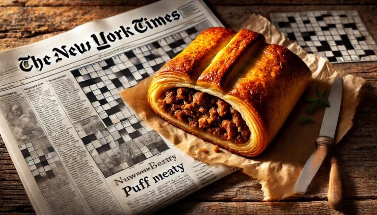 meat filled puff nyt crossword