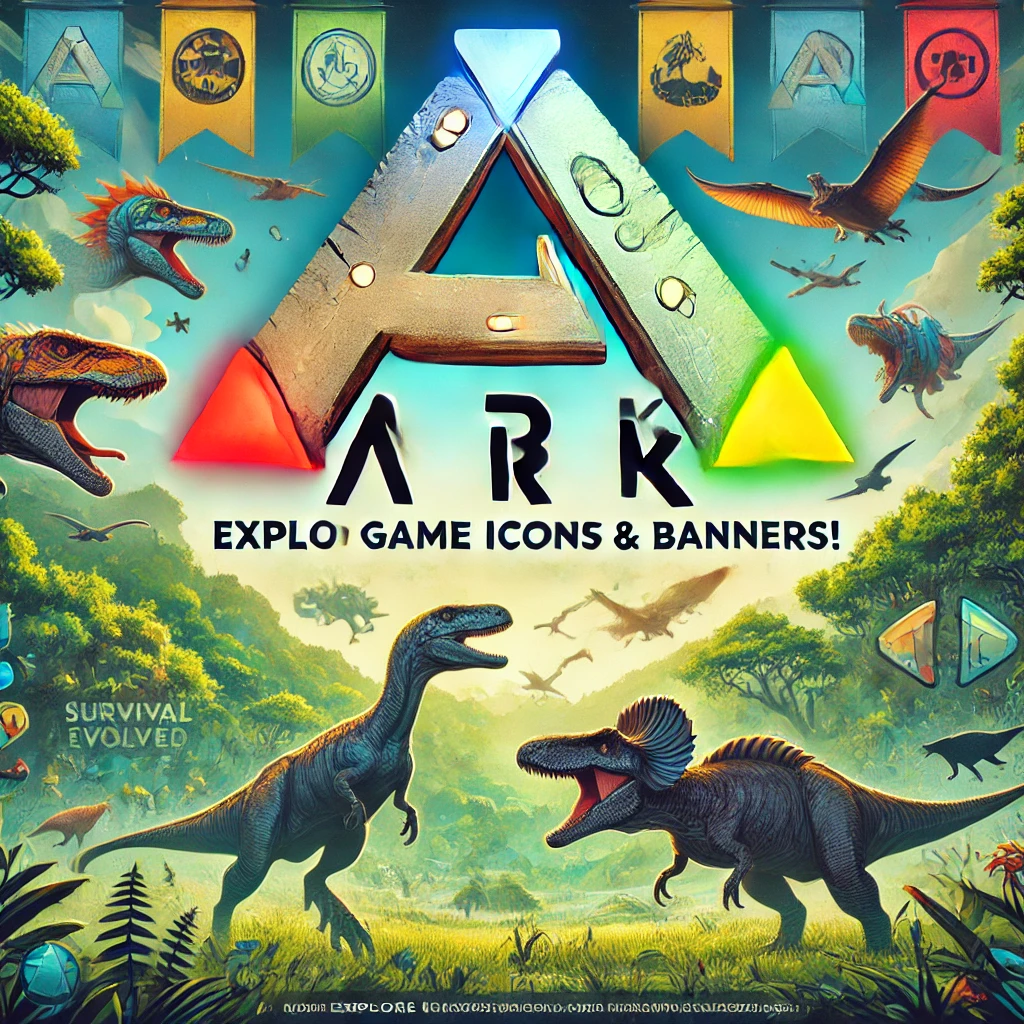 ark: survival evolved (2017) game icons banners